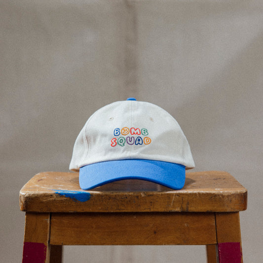 BSP Kids Two-Tone 5 Panel Cap - Cream/Blue