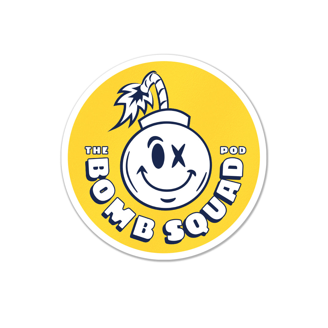 BSP Bomb Mascot Logo - Yellow Sticker