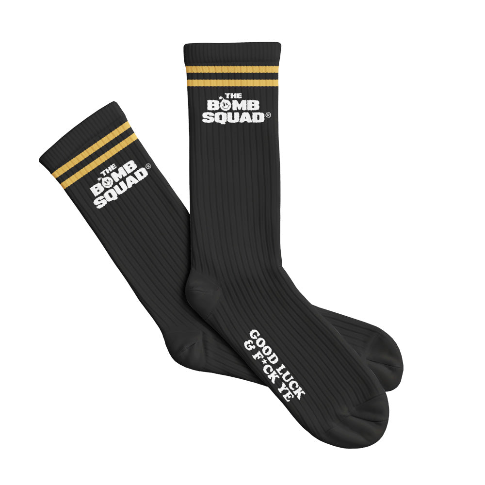 BSP Premium Crew Socks - Black & Yellow