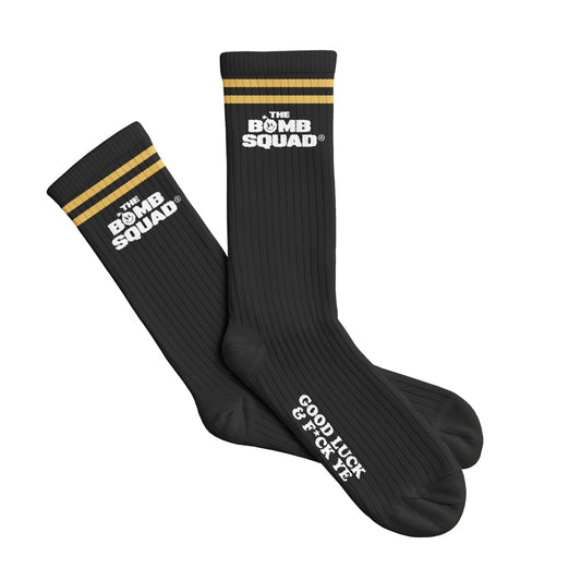 BSP Premium Crew Socks - Black & Yellow