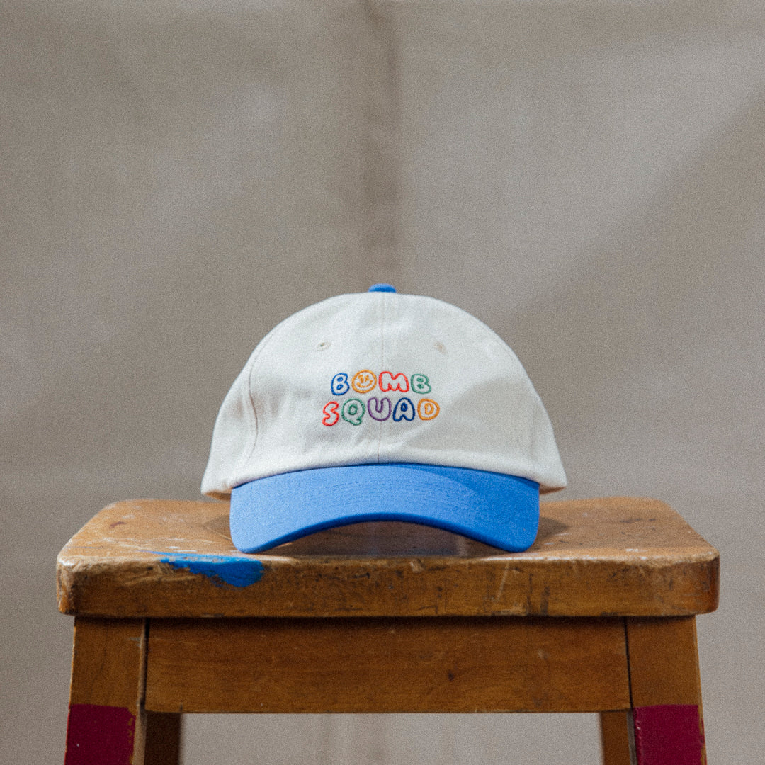 BSP Kids Two-Tone 5 Panel Cap - Cream/Blue
