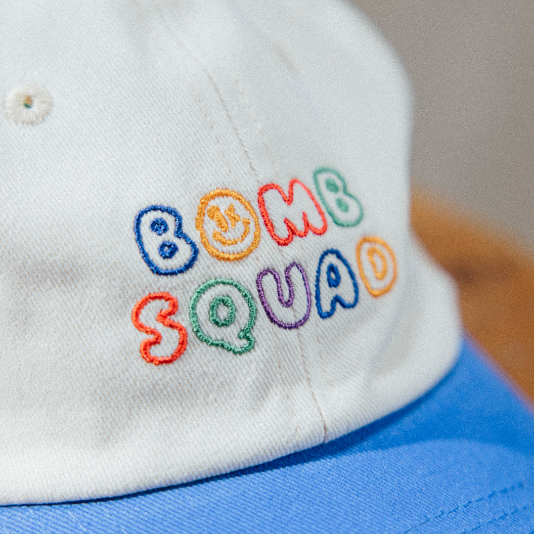 BSP Kids Two-Tone 5 Panel Cap - Cream/Blue