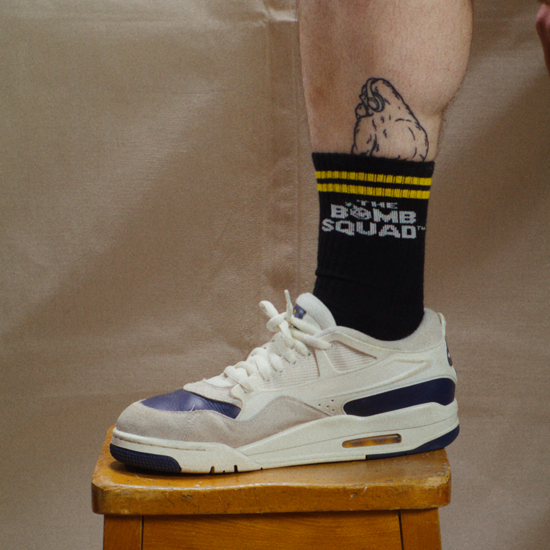 BSP Premium Crew Socks - Black & Yellow