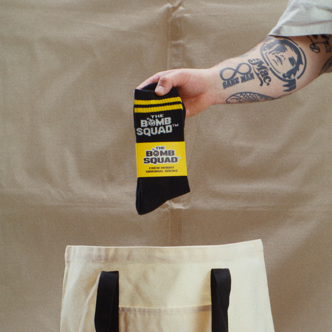 BSP Premium Crew Socks - Black & Yellow